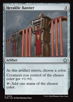 Heraldic Banner | #254 | FDN | MTG | Foil | Mint - Image 1