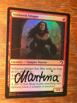 Magic the Gathering MTG foil Voldaren Stinger Midnight Hunt signed NM - Image 2