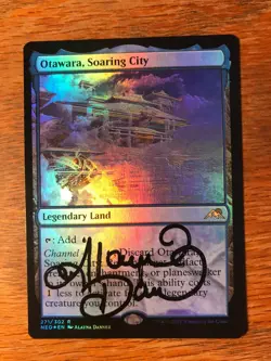 Magic the Gathering MTG foil Otawara, Soaring City Kamigawa signed by Artist NM - Image 1