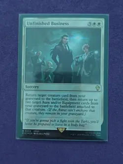 Unfinished Business (Surge Foil) #259 (NM) Final Fantasy FIC Magic MTG - Image 1