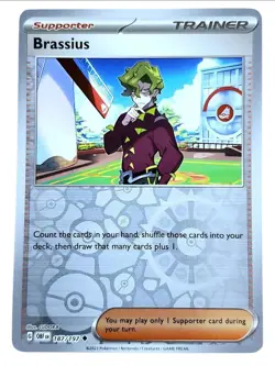 Brassius 187/197 Obsidian Flames Reverse Holo Pokemon - Image 1