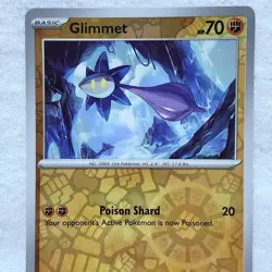 Glimmet 122/197 SV03: Obsidian Flames Reverse Holo Pokemon TCG - Image 3