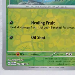Arboliva 021/197 SV03: Obsidian Flames Reverse Holo Pokemon TCG - Image 2