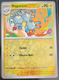 Pokemon TCG Magneton Sv03: Obsidian Flames 064/197 Reverse Holo Common - Image 1