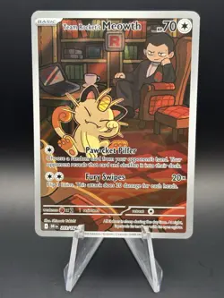 Pokemon TCG Team Rockets Meowth IR 203/182 Destined Rivals - Image 1