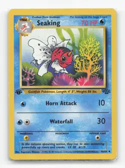 Pokemon TCG - Seaking 46/64 Lightly Played Uncommon Jungle 1st Edition - Image 1