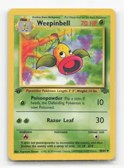 Pokemon TCG - Weepinbell 48/64 Lightly Played Uncommon Jungle 1st Edition - Image 1