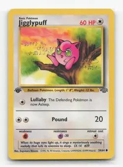 Pokemon TCG - Jigglypuff 54/64 Lightly Played Common Jungle 1st Edition - Image 1
