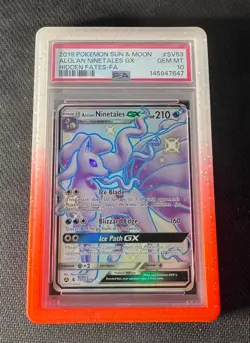 Pokemon Alolan Ninetales GX SV53 Hidden Fates PSA 10 GEM MINT - Image 1