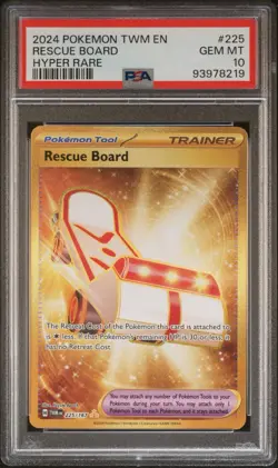 2024 POKEMON TWM EN-TWILIGHT MASQUERADE HYPER RARE #225 RESCUE BOARD PSA 10 - Image 1