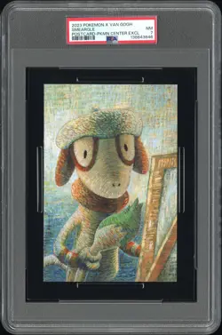 2023 POKEMON X VAN GOGH POSTCARD POKEMON CENTER EXCLUSIVE SMEARGLE PSA 7 - Image 1