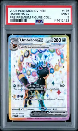 141612422 Umbreon ex 2025 Pokemon SV Prismatic Evolutions Promo #176 PSA 9 - Image 1