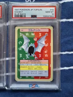 PSA 10 Pokemon Card TOPSUN ZUBAT & GOLBAT Blue Back GEM MT Japanese 1997 Rare - Image 5