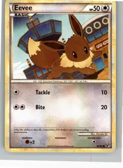 EEVEE 47/90 C HGSS UNDAUNTED POKEMON NM - Image 1