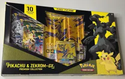 Pokemon Pikachu & Zekrom GX Tag Team Premium Collection Box SEALED - Image 1