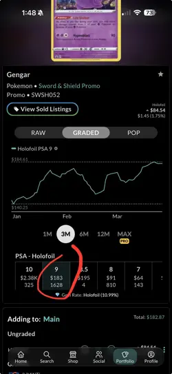 Pokemon TCG Gengar SWSH052 Promo Holo SWSH: Sword & Shield PSA 9 2020 - Image 3
