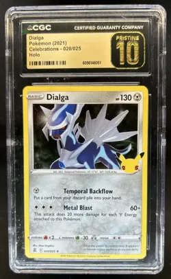 2021 Pokemon SWSH Celebrations Dialga Holo #020/025 CGC 10 Pristine - Image 1
