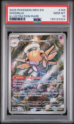 2025 POKEMON MEG EN-MEGA EVOLUTION ILLUSTRATION RARE #144 SHEDINJA PSA 10 - Image 1