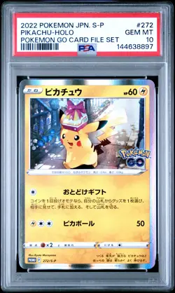 2022 POKEMON JPN S PROMO POKEMON GO CARD FILE SET #272 PIKACHU-HOLO PSA 10 - Image 1