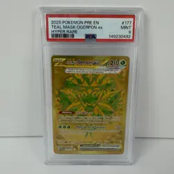 PSA 9 Teal Mask Ogerpon ex 177 Prismatic Evolutions Pokemon - Image 1
