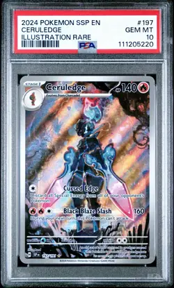 Pokemon Ceruledge Surging Sparks Illustration Rare #197 PSA 10 Gem Mint - Image 1