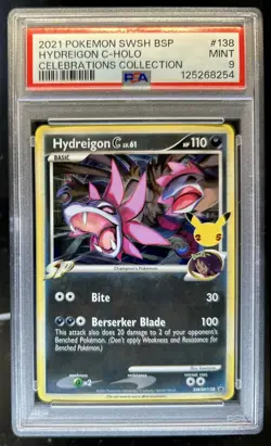 2019-2023 Pokemon SWSH Black Star Promos Hydreigon Holo #SWSH138 PSA 9 - Image 1
