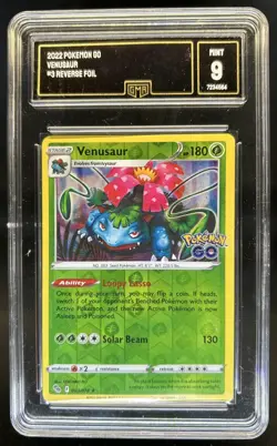 2022 Pokemon SWSH Pokemon GO Venusaur Reverse Holo #003/078 GMA 9 - Image 1