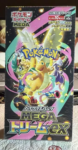 Pokemon TCG: Mega Dream EX Booster Box Japanese Dragonite Lucario Mewtwo - Image 1