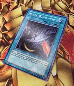 Yugioh Black Whirlwind TU01-EN005 Super Rare Played See Photos - Image 1