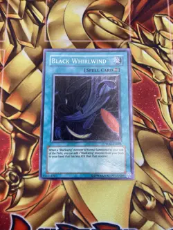 Yugioh Black Whirlwind TU01-EN005 Super Rare Played See Photos - Image 2