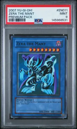 2007 YU-GI-OH! PREMIUM PACK #EN011 ZERA THE MANT PSA 9 - Image 1