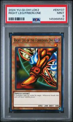 2024 YU-GI-OH! LEGEND DECKS II #ENY07 RIGHT LEG OF THE FORBIDDEN ONE PSA 9 - Image 1