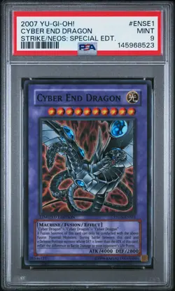 2007 YU-GI-OH! STRIKE OF NEOS: SPECIAL EDITION #ENSE1 CYBER END DRAGON PSA 9 - Image 1