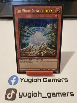 Yu-Gi-Oh The White Stone Of Legend LCKC Unlimited Secret Rare Light Played - Image 1
