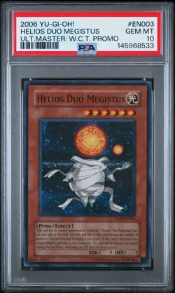 2006 YU-GI-OH! ULTIMATE MASTER WORLD CHAMPIONSHIP HELIOS DUO MEGISTUS PSA 10 - Image 1