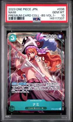 2023 ONE PIECE JPN PREMIUM COLLECTION BEST SELECTION VOL. 1 #036 NAMI PSA 10 - Image 1