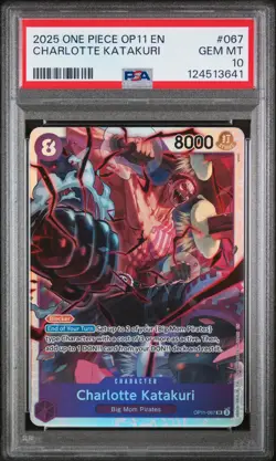 2025 One Piece Op11-A Fist Of Divine Speed Charlotte Katakuri PSA 10 #067 - Image 1