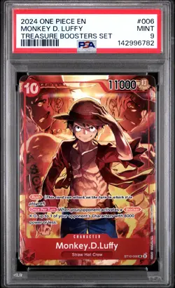 2024 ONE PIECE PROMOS TREASURE BOOSTERS SET #006 MONKEY D. LUFFY PSA 9 - Image 1