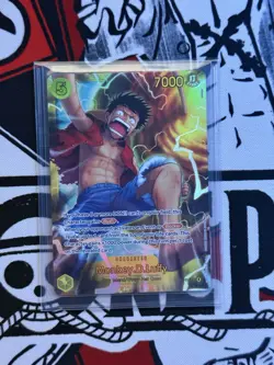 One Piece Adventure on Kami's Island Monkey D Luffy OP15-119 SEC Secret Rare NM - Image 1