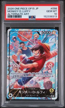 2026 ONE PIECE JAPANESE ADVENTURE ON KAMI'S ISLAND ALT ART MONKEY D LUFFY PSA 10 - Image 1