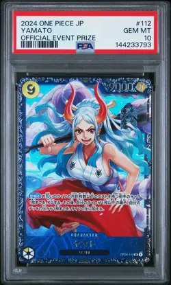 2024 ONE PIECE JAPANESE PROMOS OFFICIAL EVENT PRIZE #112 YAMATO PSA 10 - Image 1