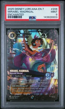 2025 DISNEY LORCANA EN 7-ENCHANTED MIRABEL MADRIGAL MUSICALLY TALENTED PSA 9 - Image 1