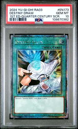 Destiny Draw Yugioh 2024 RA03-EN173 Quarter Century Secret 1st Edition PSA 10 - Image 1