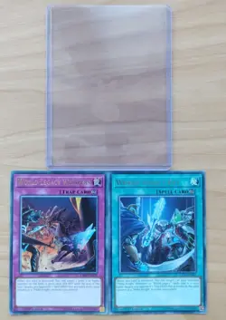 Lot Of 2 YuGiOh! EXFO World Legacy Cards: Whispers (EN071) & Key (EN057) - Image 1