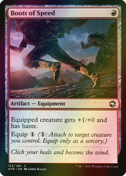 MTG Boots of Speed Foil ** Adventures in the Forgotten Realms ** English (NM) - Image 1