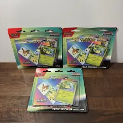 LOT OF 3 - Pokemon TCG Prismatic Evolutions Tech Sticker Collection Leafeon - Image 1