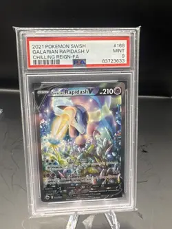 Pokemon Galarian Rapidash 168/198 Alternate Art Rare Chilling Reign PSA 9 mint - Image 1
