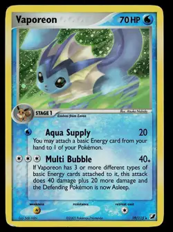 Pokemon Unseen Forces 19/115 Vaporeon Pokemon Card Holo Rare - Image 1