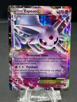 Pokemon Espeon EX 52/122 XY BREAKpoint Ultra Rare Holo - Image 1