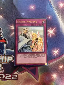 (YCL) Yugioh Solemn Warning DUSA-EN085 Duelist Saga 1st Edition Ultra Rare VLP - Image 1